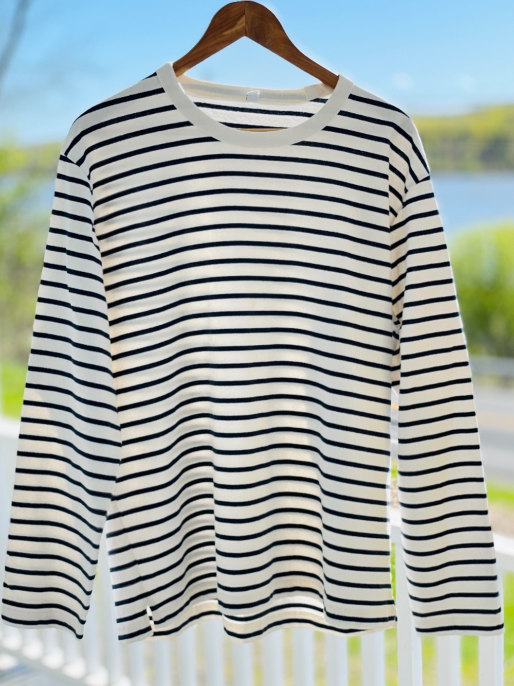French Blue and White T-Shirt